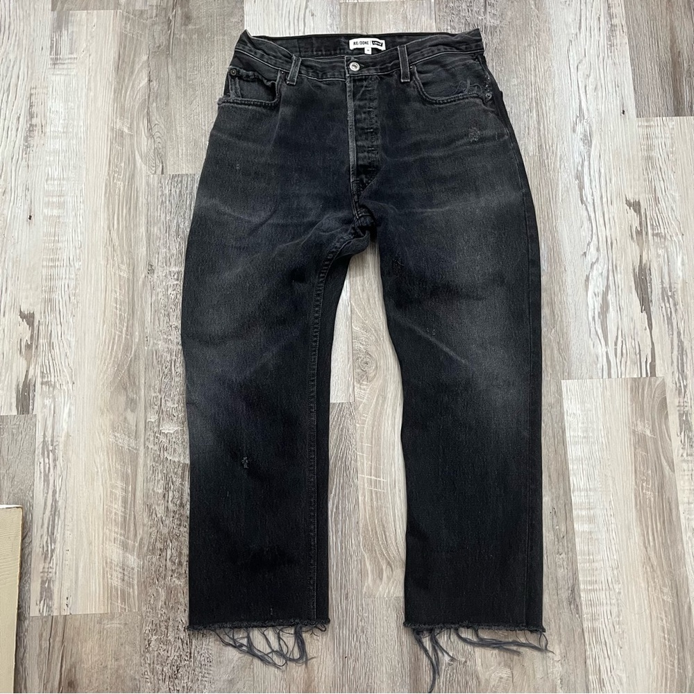 Re/Done Levi’s Jeans Mens 30 Distressed Black 25.5” Inseam